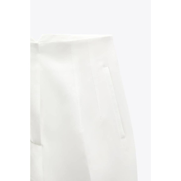 ZARA Women High waisted Cream Pants size L NWT - Picture 4 of 16